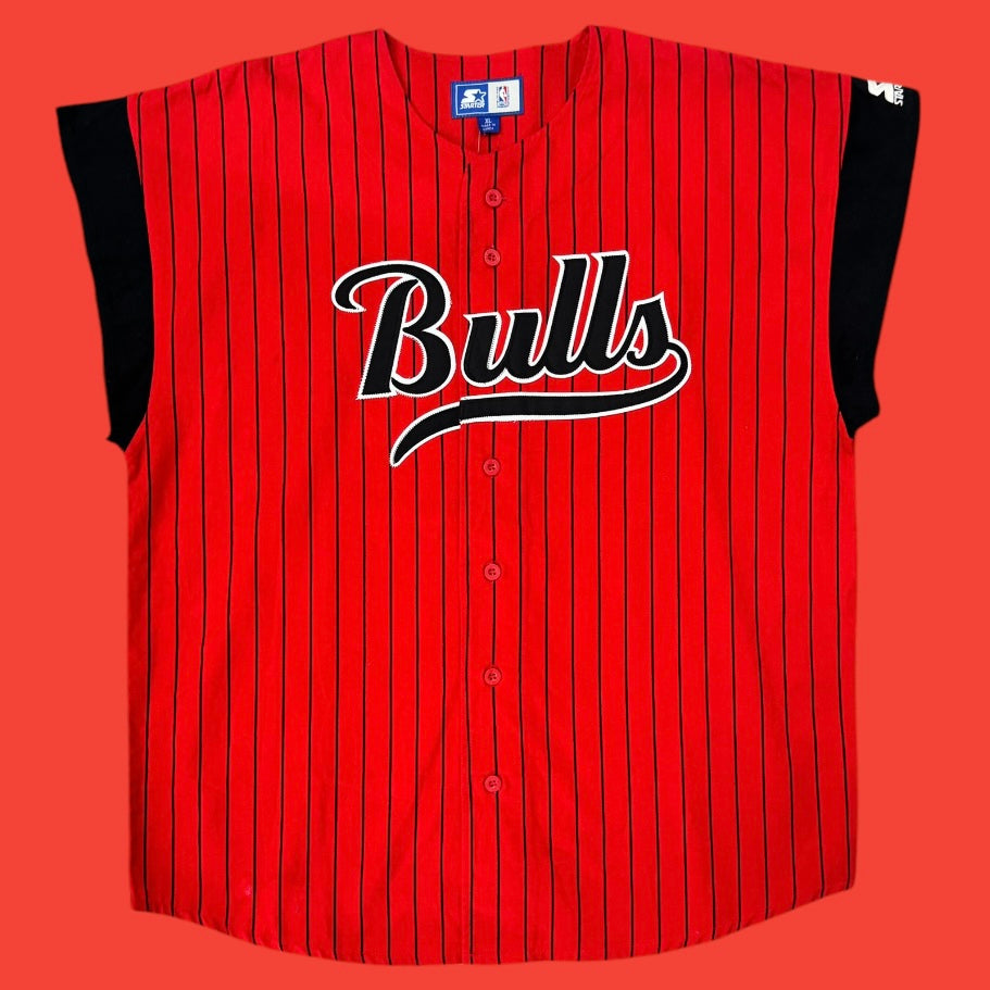 Chicago Bulls Starter Sleeveless Baseball Jersey XL