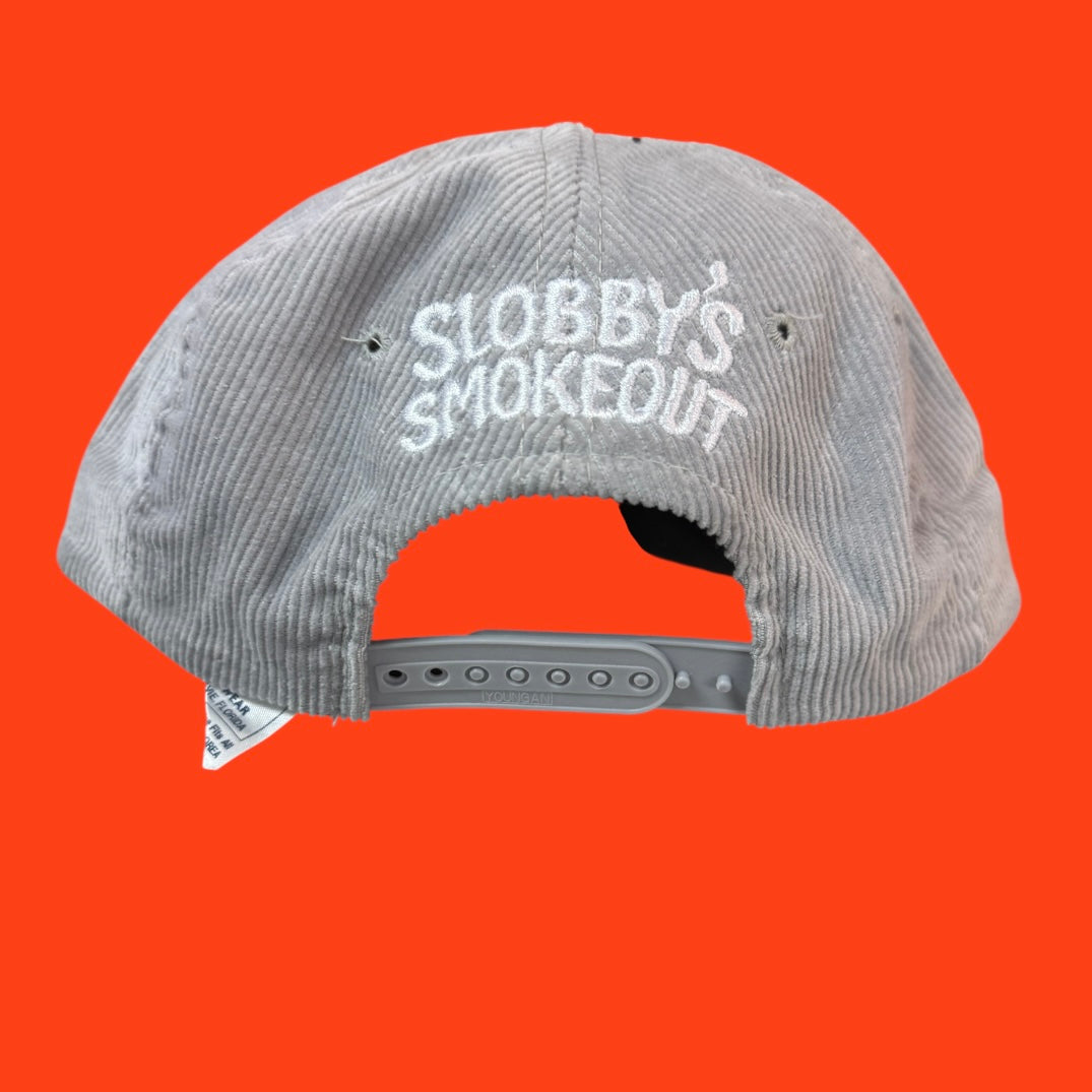Slobby’s Smoke Out Fat Cat Grey Corduroy SnapBack