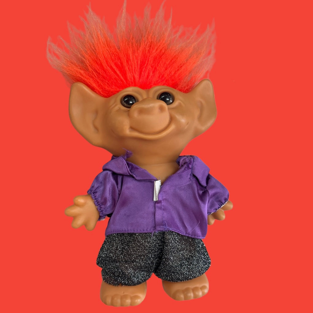 Troll Purple Tee And Orange Hair Doll