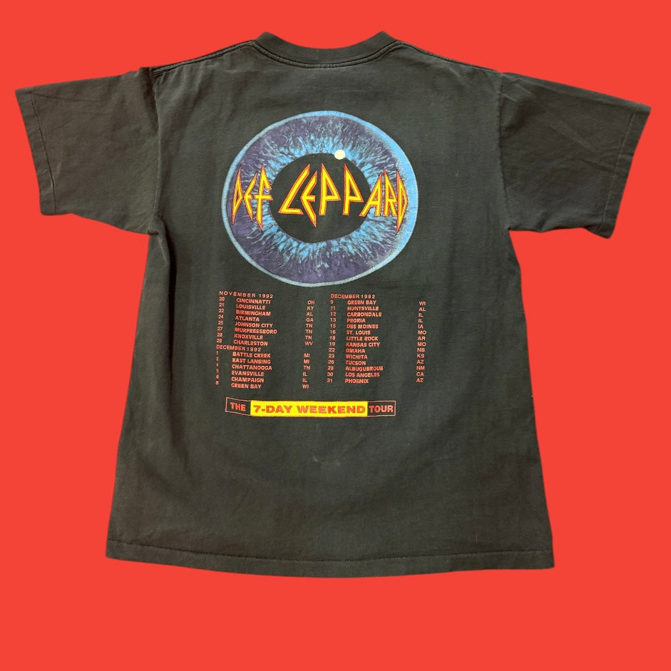 Def Leppard 1992 7 Day Weekend Tour T-Shirt L