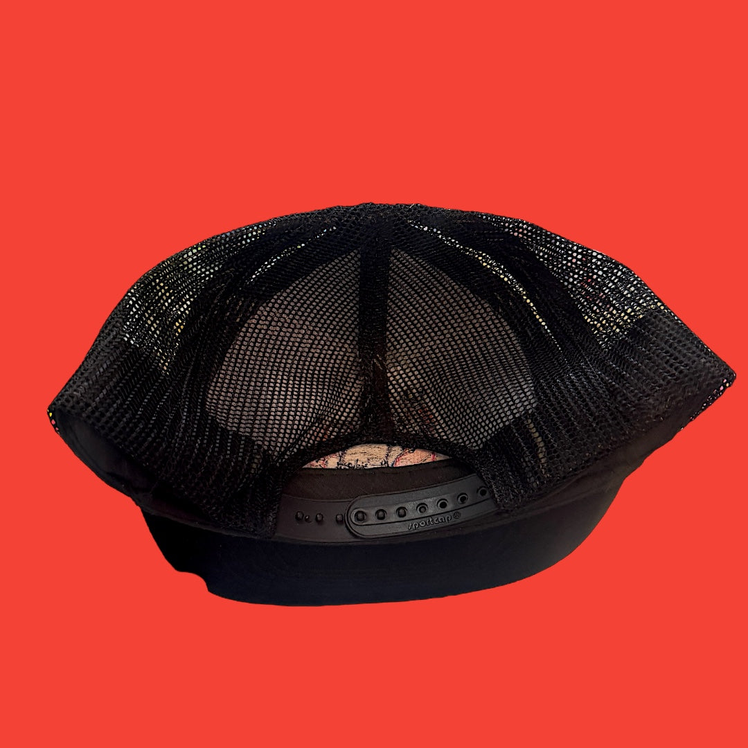 Slobby’s Smoke out X Puffcon Monster Black Trucker Hat