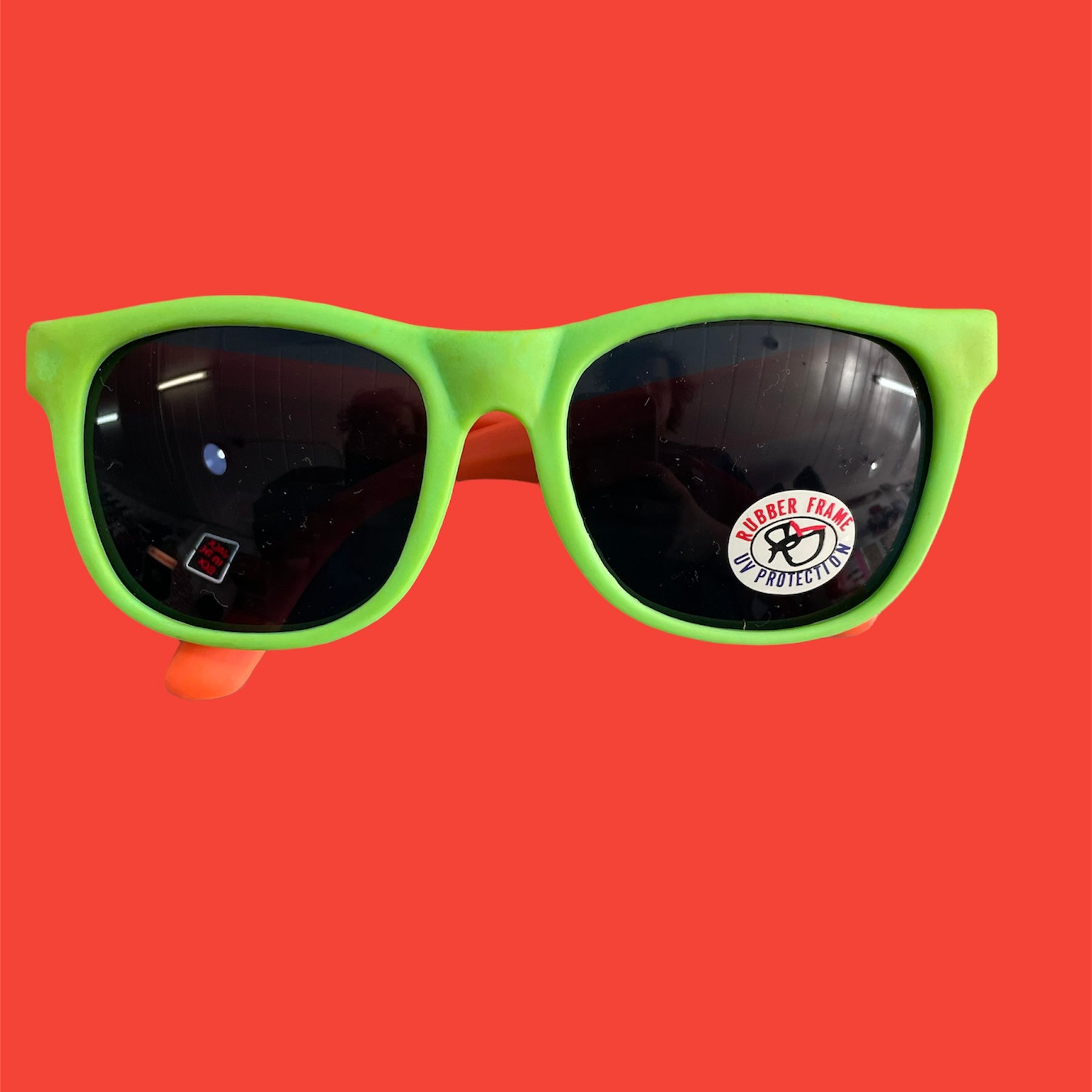 Vintage 80s Green & Yellow Sunglasses